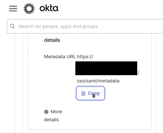 SAML Metadata URL